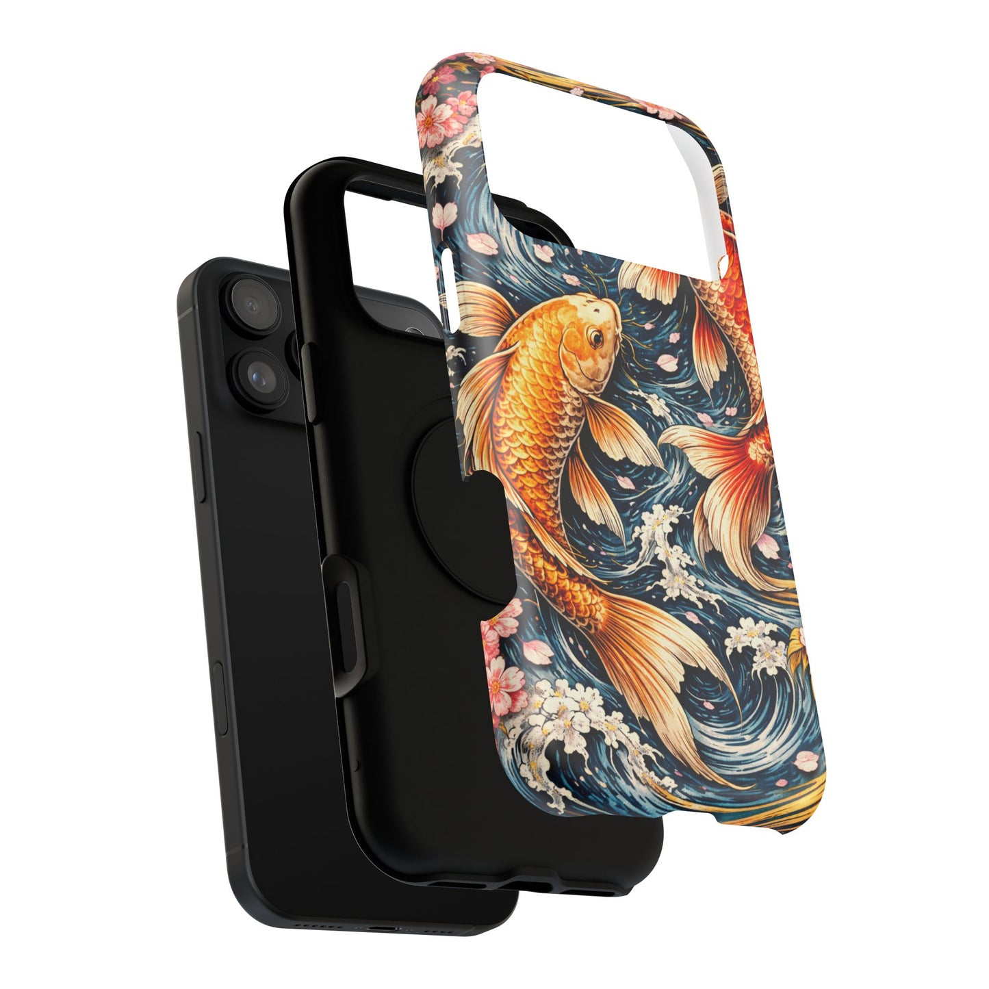 Crimson Current – Bound Reflection • Obsidian Irezumi™ • Apple iPhone 17 Pro • MagSafe Tough Case
