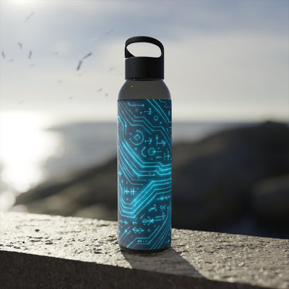 Circuit Glyph • Sky Water Bottle 21.9 Oz