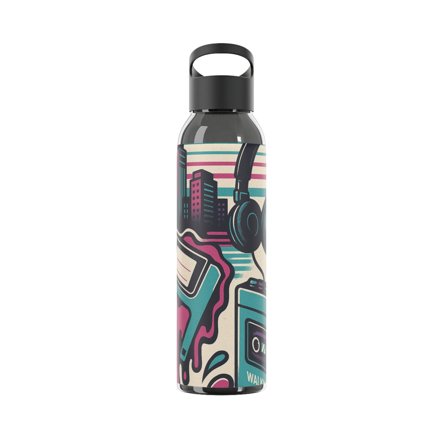 Retro Beats • Sky Water Bottle 21.9 Oz