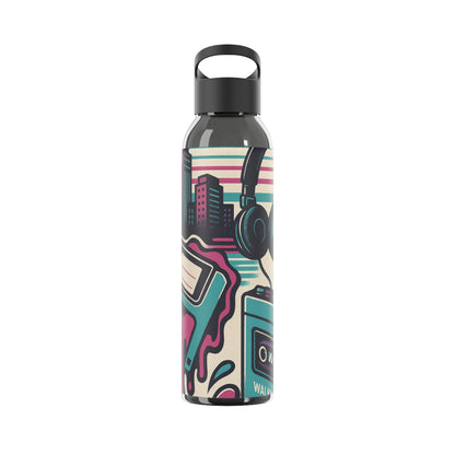 Retro Beats • Sky Water Bottle 21.9 Oz