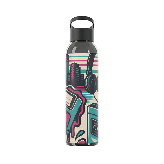 Retro Beats • Sky Water Bottle 21.9 Oz