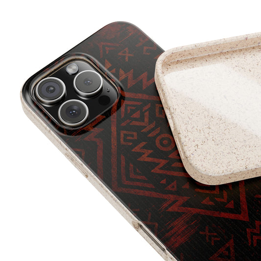 Tribal Glitch • Apple iPhone 16 Eco-Friendly Phone Case