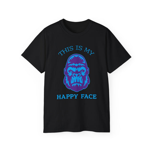 This Is My Happy Face • T-shirt • Black Hat Pixels • Unisex apparel by Black Hat Pixels