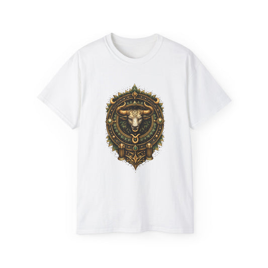 Taurus • Granite • Elemental Armor • T-shirt • Black Hat Pixels • Unisex