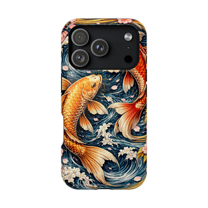 Crimson Current – Bound Reflection • Obsidian Irezumi™ • Apple iPhone 17 Pro • MagSafe Tough Case