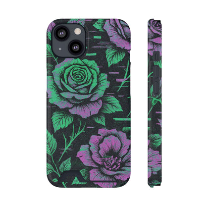 Bruised Blooms • Apple iPhone 13 • Tough Case with Card Holder • MagSafe®