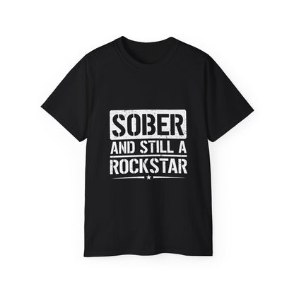 Sober & Still A Rockstar • Recovery Works • T-Shirt