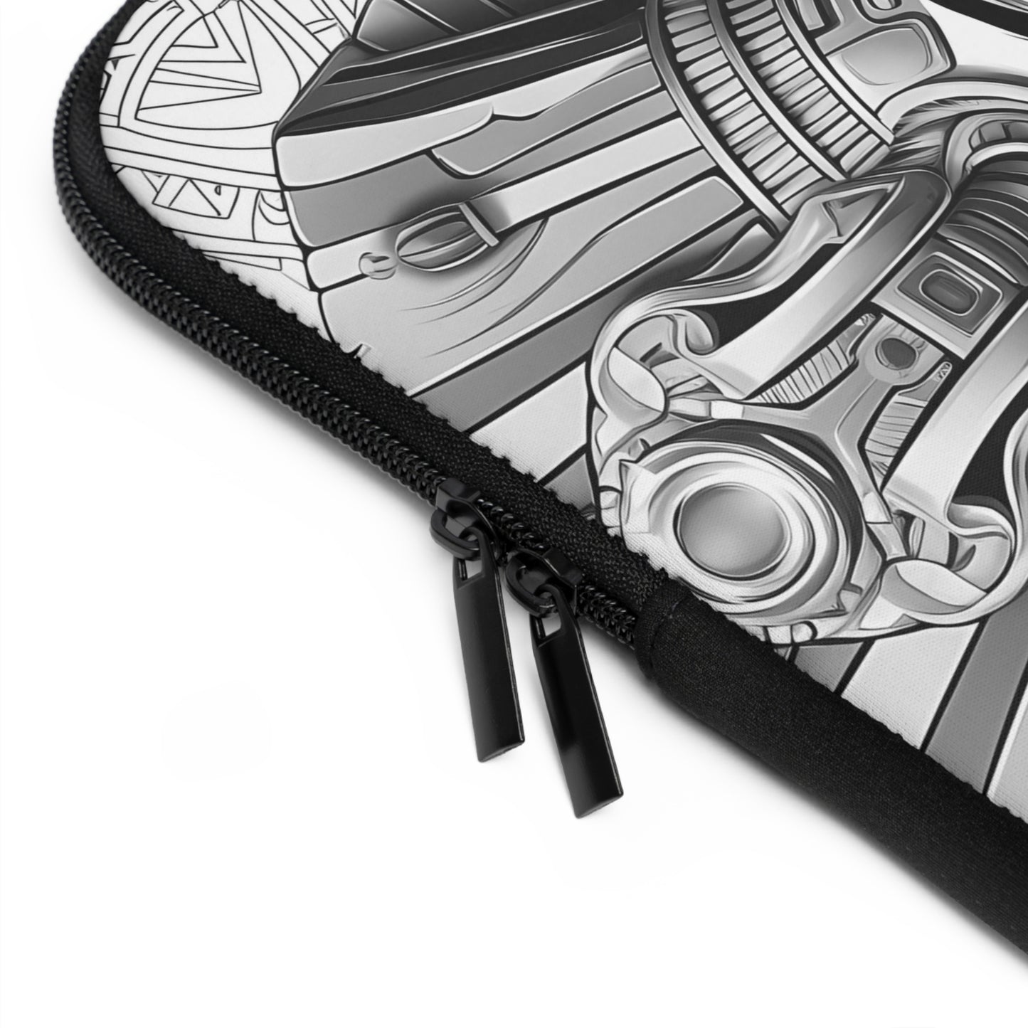 Throne of the Architect • Dual Zipper Laptop Sleeve tech accessory by Black Hat Pixels