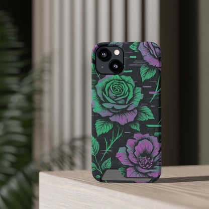 Bruised Blooms • Apple iPhone 13 • MagSafe® Tough Case with Card Holder