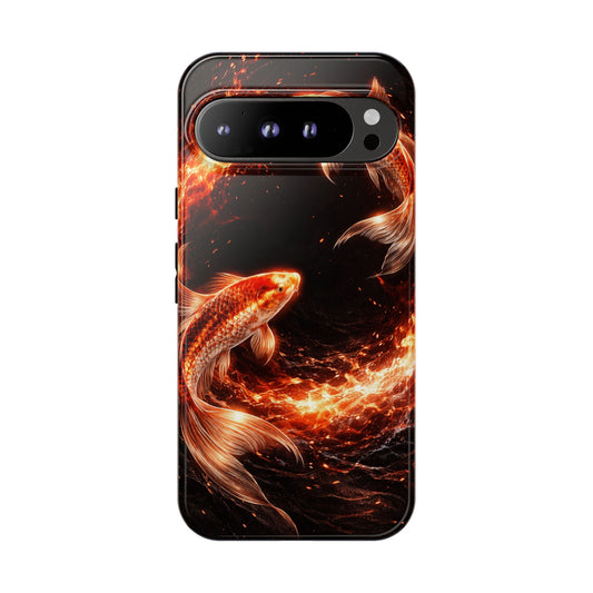 Fire Koi • Google Pixel 9 • Tough Case • Wireless Friendly