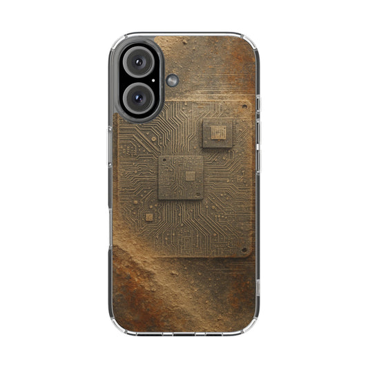 Sand Circuit • Apple iPhone 16 • Clear Case