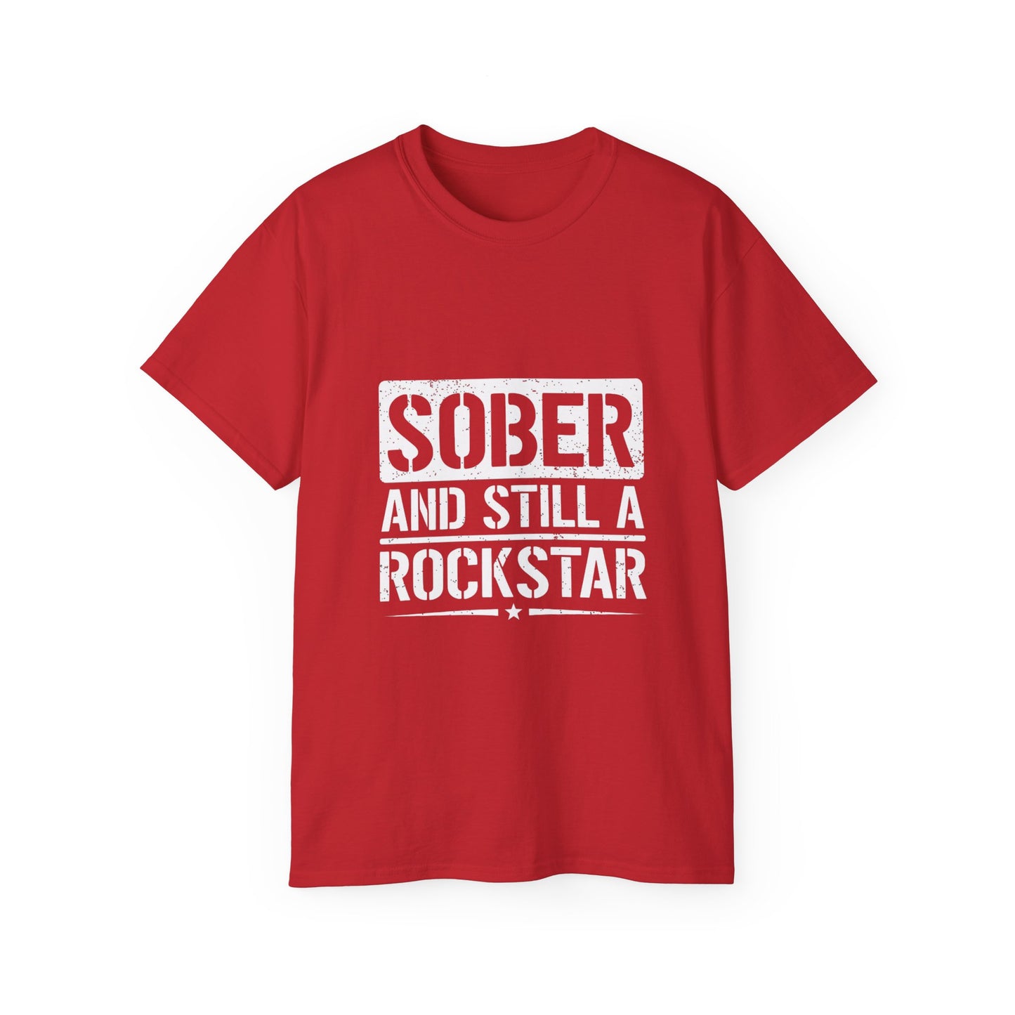 Sober & Still A Rockstar • Recovery Works • T-Shirt