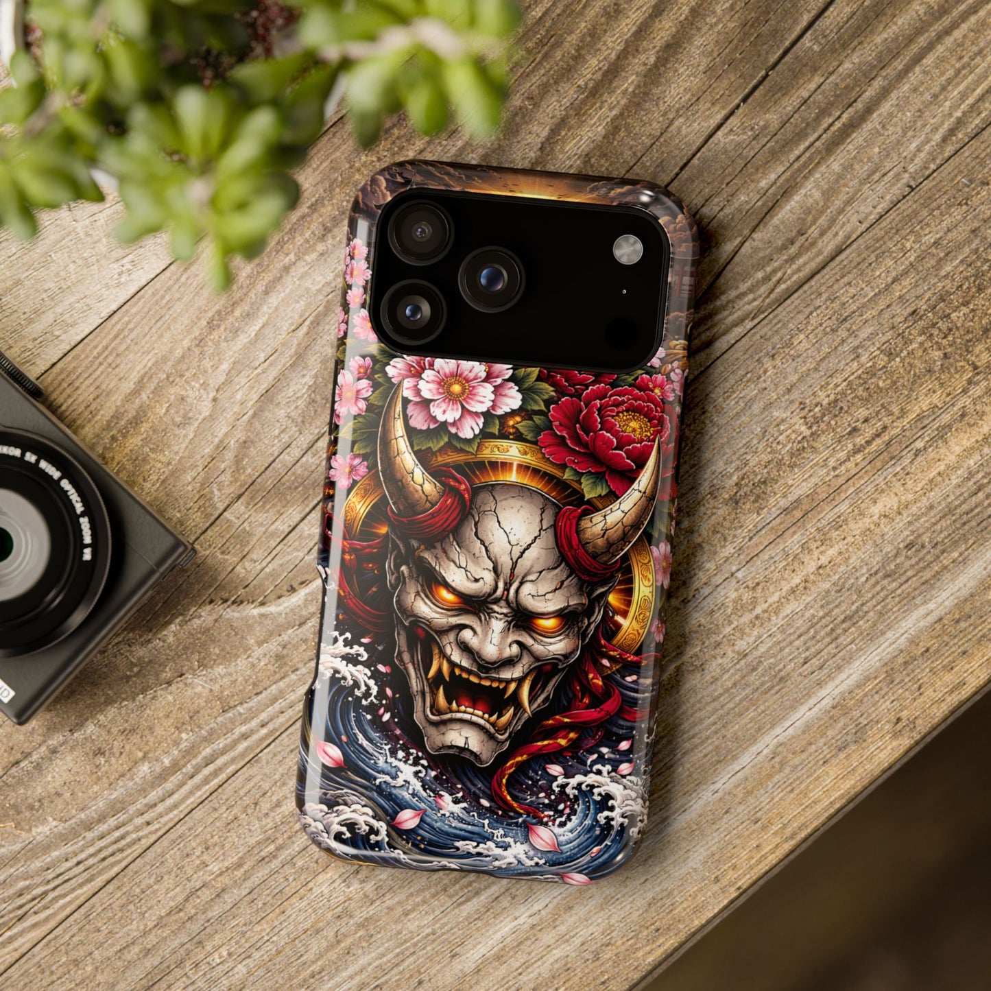 The Watcher – Crimson Discipline • Obsidian Irezumi™ • Apple iPhone 17 Pro • MagSafe Tough Case