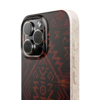 Tribal Glitch • Apple iPhone 16 Eco-Friendly Phone Case
