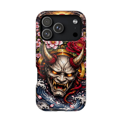 The Watcher – Crimson Discipline • Obsidian Irezumi™ • Apple iPhone 17 Pro • MagSafe Tough Case