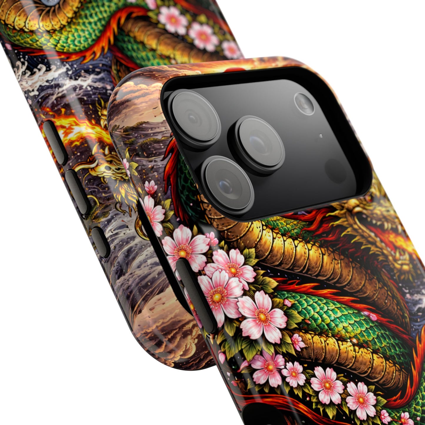 Dragon Oath – Sovereign Flame • Obsidian Irezumi™ • Apple iPhone 17 Pro • MagSafe Tough Case