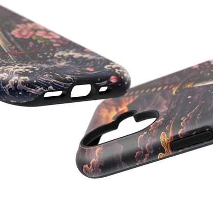 Forged Edge – Fractured Oath • Obsidian Irezumi™ • Apple iPhone 17 Pro • MagSafe Tough Case