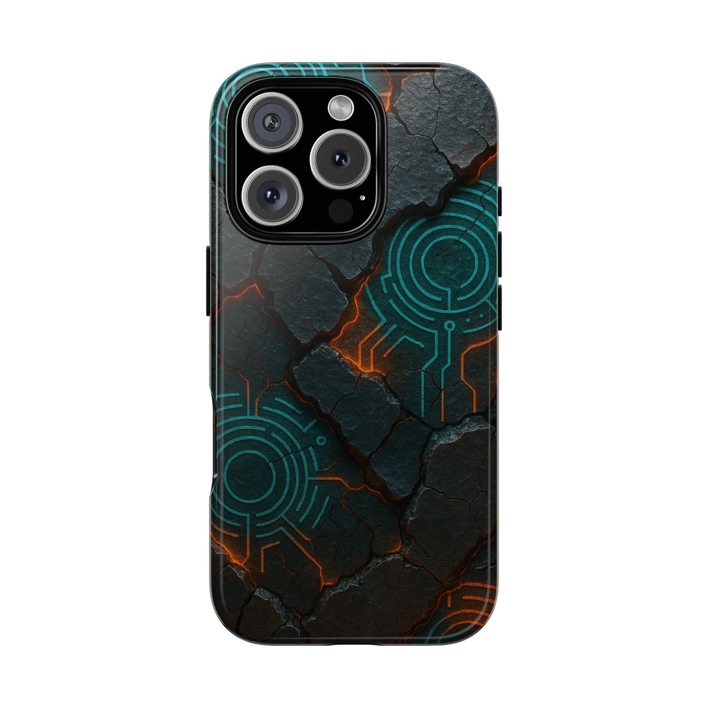 Circuit Eruption • Apple iPhone 16 • MagSafe® Tough Case phone case by Black Hat Pixels