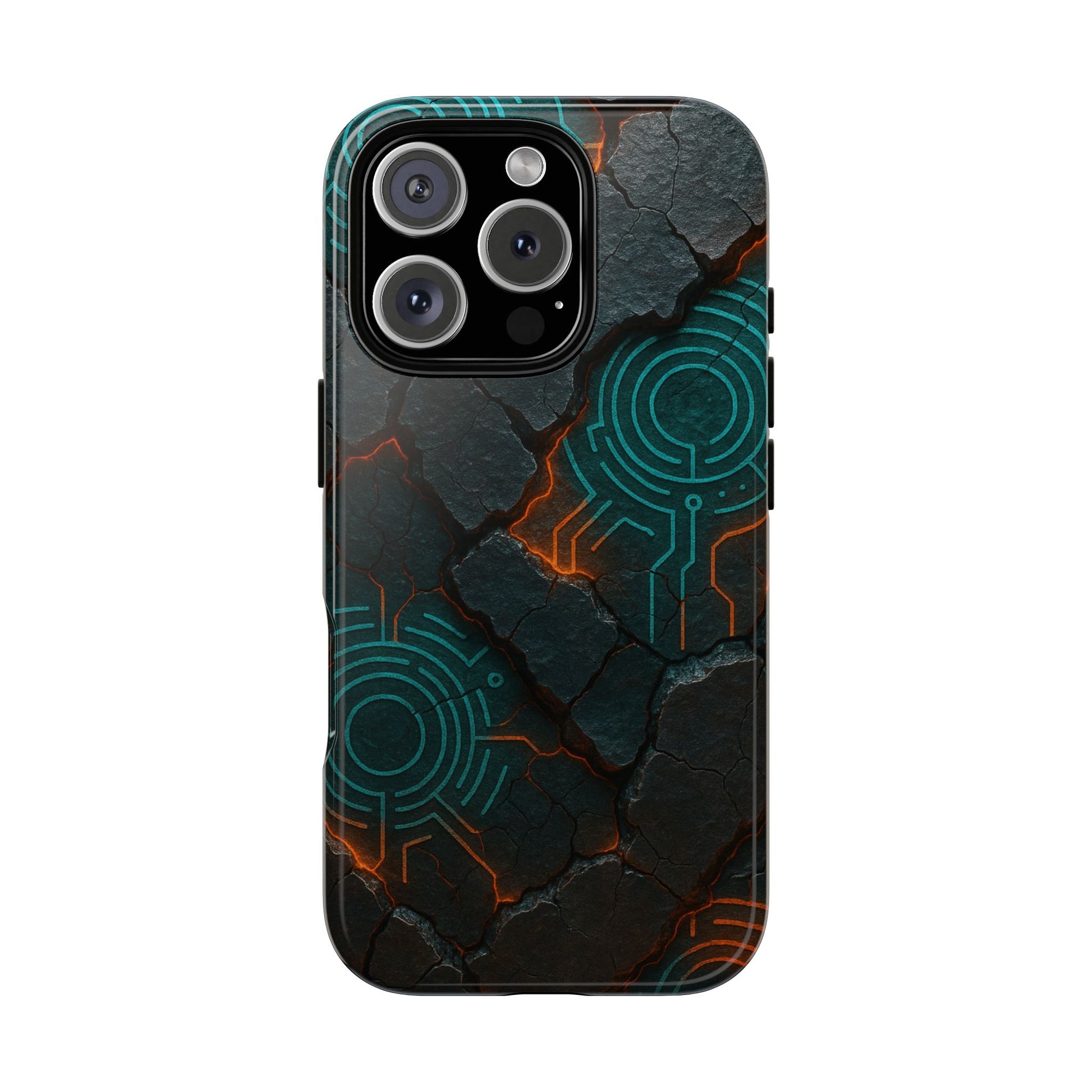 Circuit Eruption • Apple iPhone 16 • MagSafe® Tough Case phone case by Black Hat Pixels