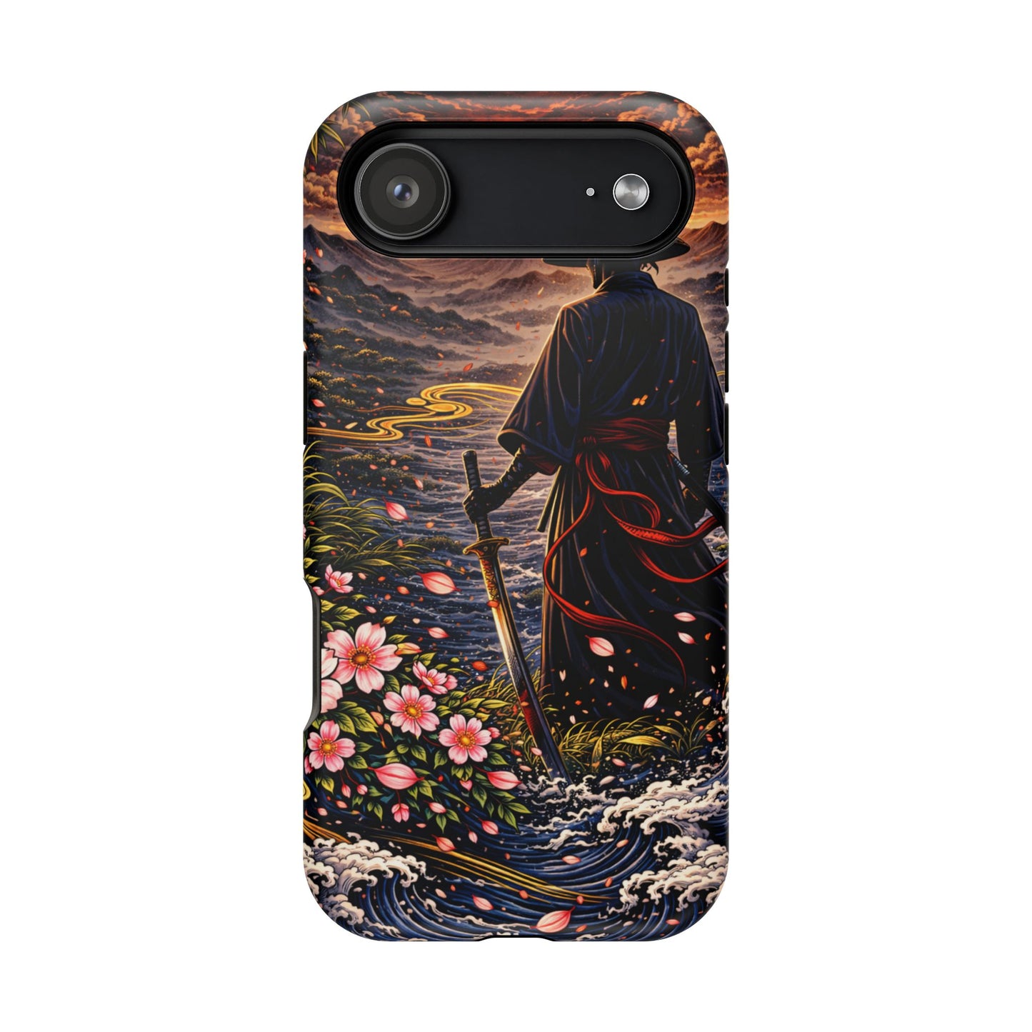 Silent Path – Measured Resolve • Obsidian Irezumi™ • Apple iPhone 17 Pro • MagSafe Tough Case