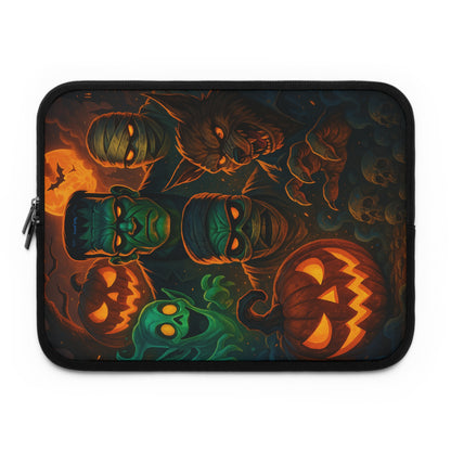 Ghoul Gang • Dual Zipper Laptop Sleeve tech accessory by Black Hat Pixels