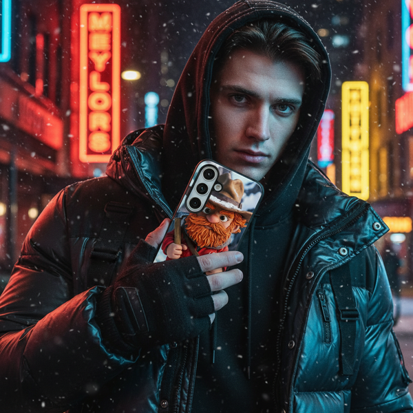 Corny The Explorer Samsung Galaxy S24 Holiday Lifestyle Closeup